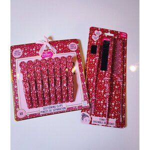 The Vintage Cosmetic Company Sectioning Clips (8 Pack) + Comb Set (3 Piece)